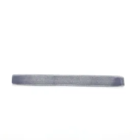 Silver Velvet Choker Necklace with Silver Adjustable Chain