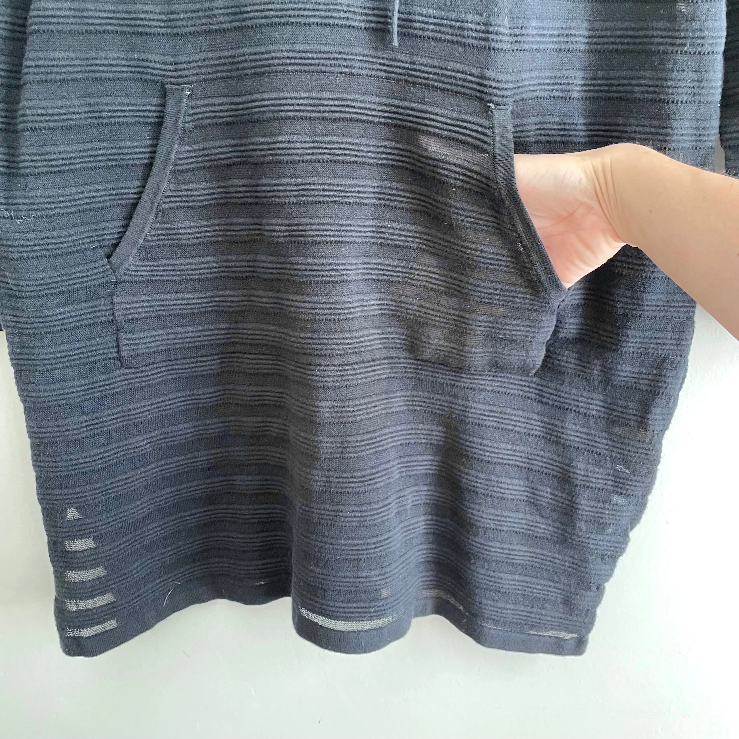 Striped Knit Swim Cover Dress