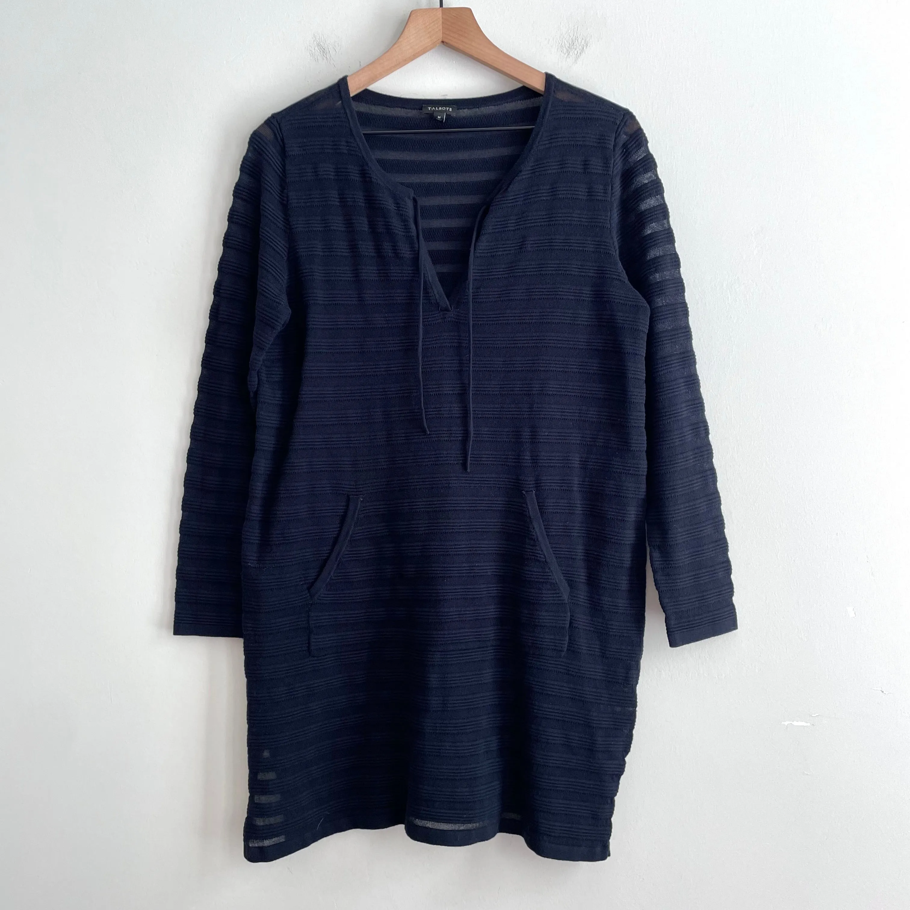 Striped Knit Swim Cover Dress