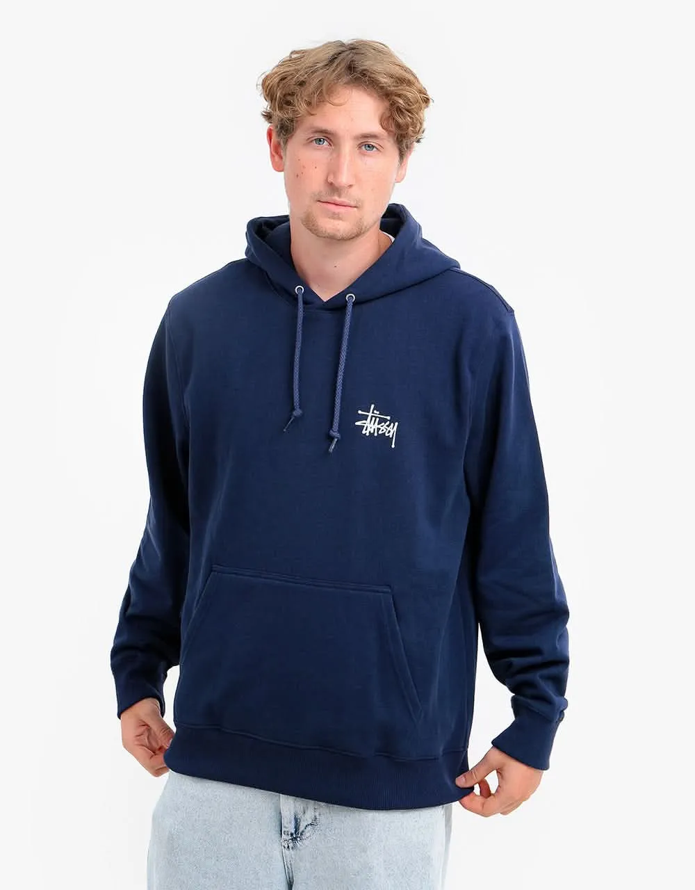 Stüssy Basic Stüssy Pullover Hoodie - Navy