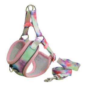 Supet Adjustable Dog Harness and Leash Set (Pink) - Medium
