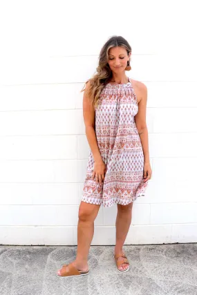 Tahiti Dress in Aztec Grey Taupe