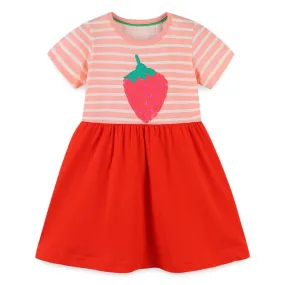 Toddler Girl's Pink/Red Strawberry Dress