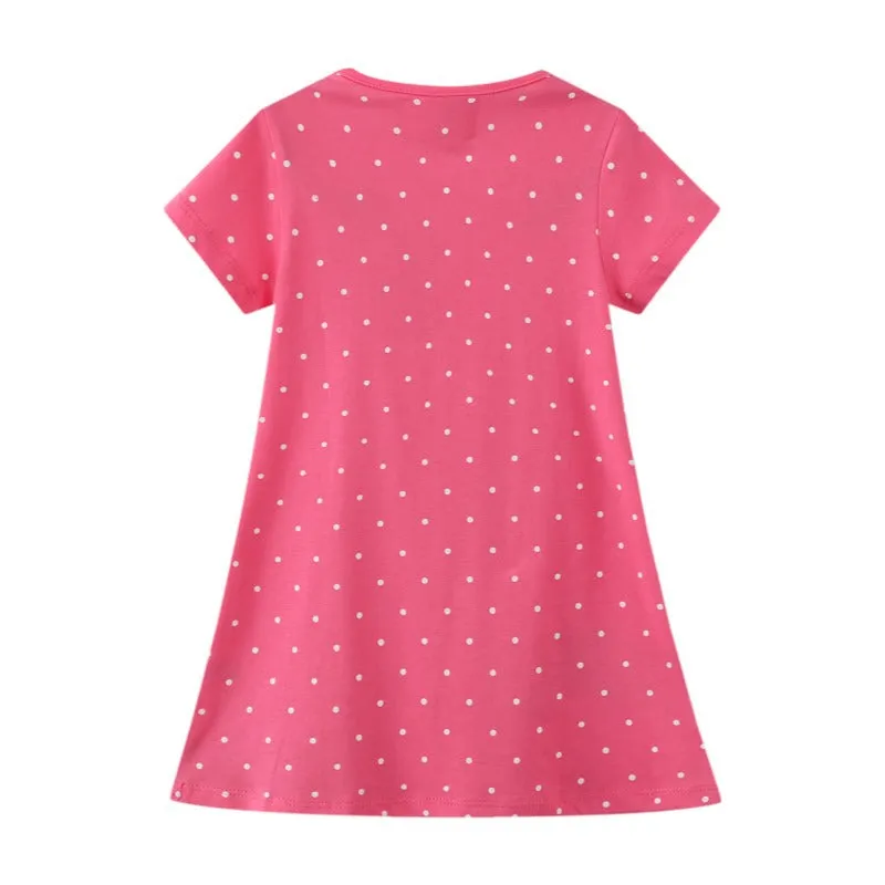 Toddler Girl's Short Sleeve Animal Print Dress