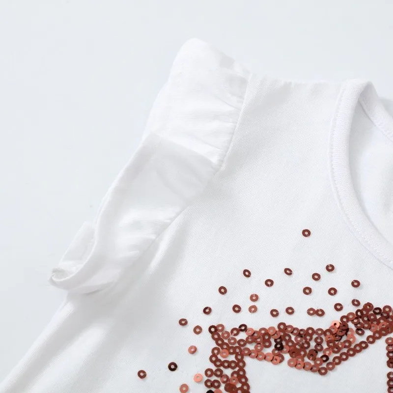 Toddler Girl's Short Sleeve Star Design Dress