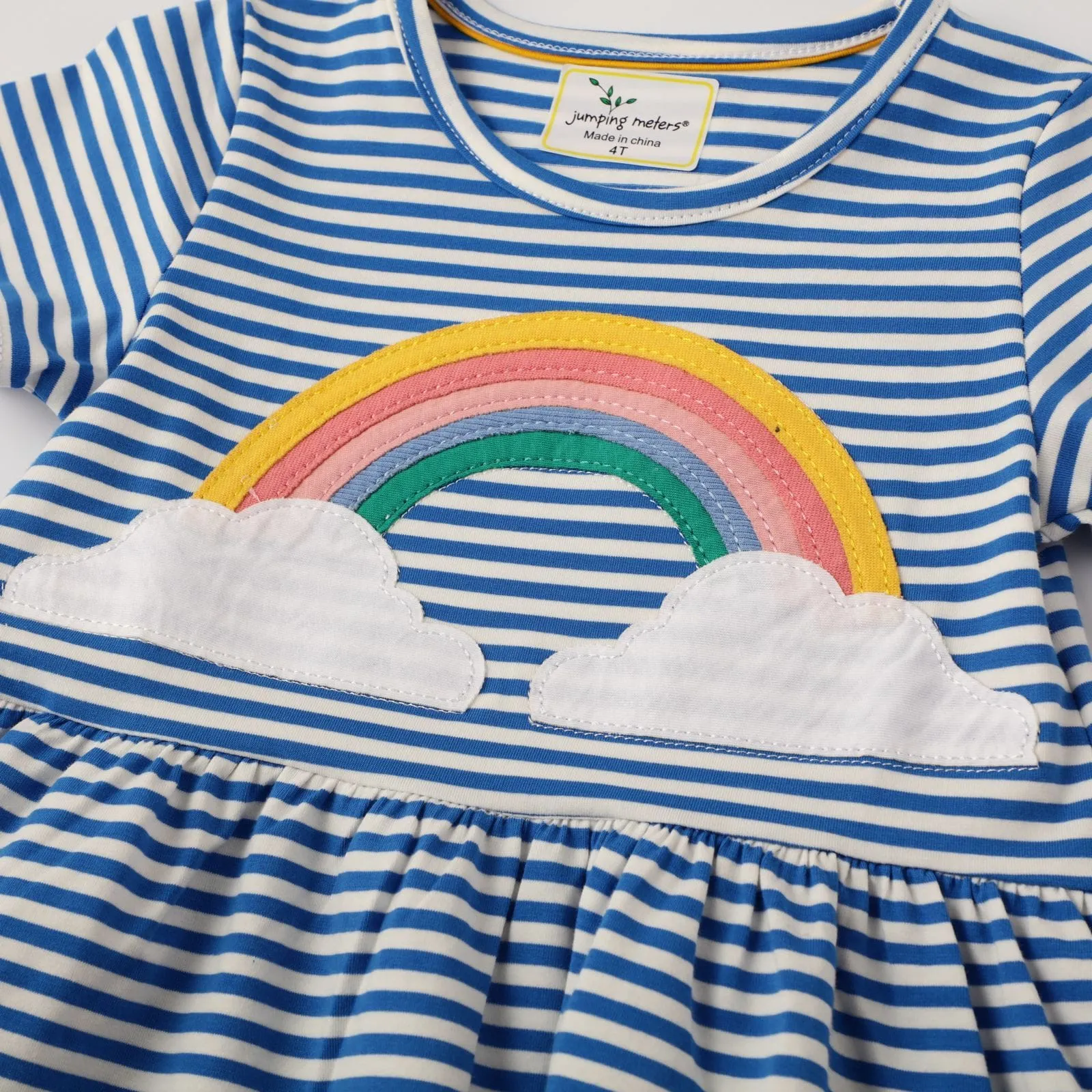 Toddler Girls Striped Rainbow Pattern Dress