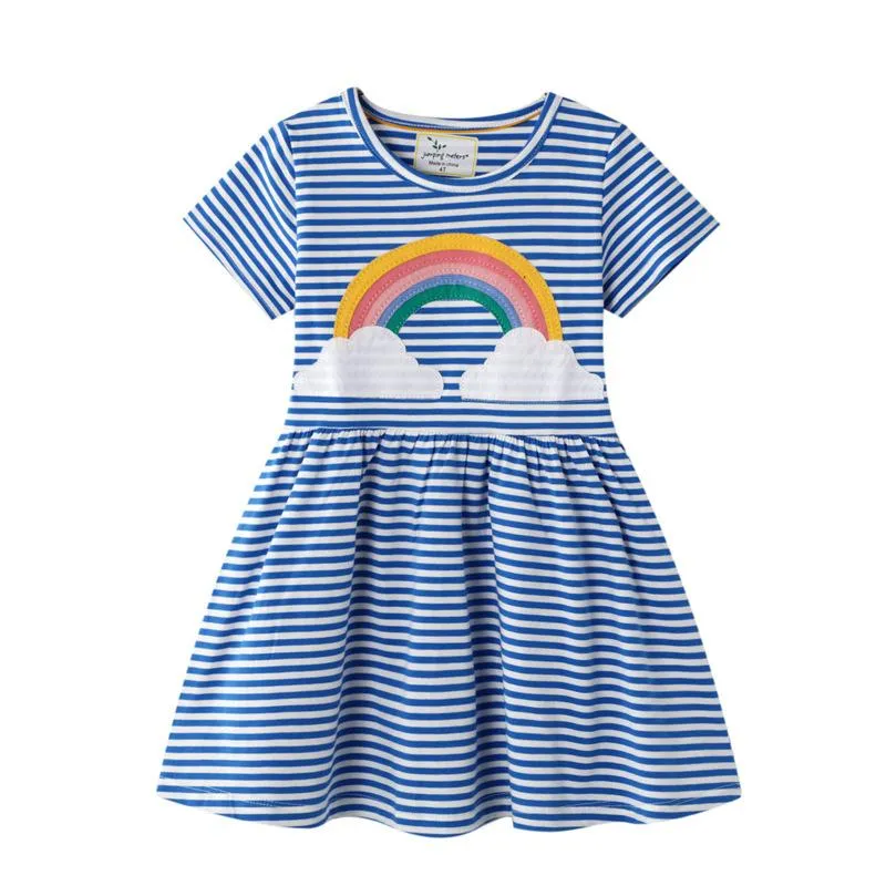 Toddler Girls Striped Rainbow Pattern Dress