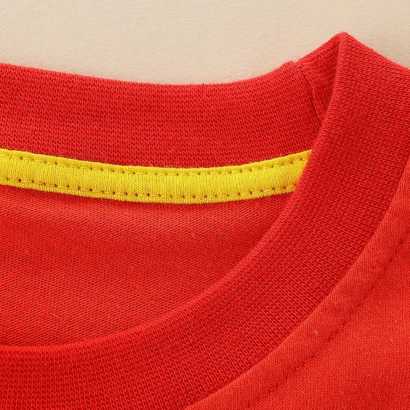 Toddler/Kid Boy's Cartoon Red Cotton Tee