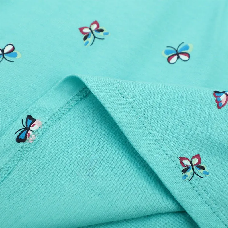 Toddler/Kid GIrl's Allover Butterfly Print Blue Dress