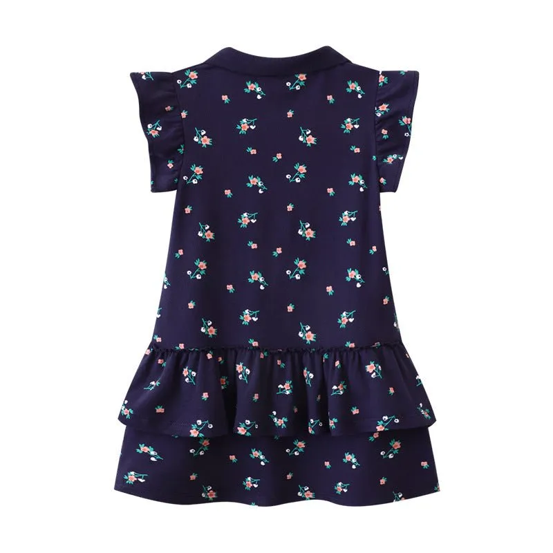 Toddler/Kid Girl's Allover Floral Design Dress for Summer