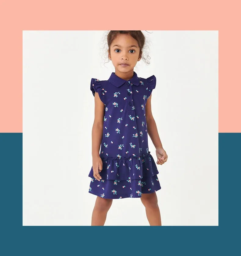 Toddler/Kid Girl's Allover Floral Design Dress for Summer