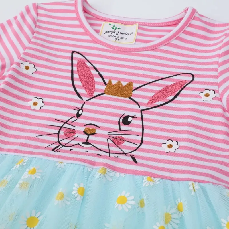 Toddler/Kid Girl's Bunny and Daisy Print Long Sleeve Dress