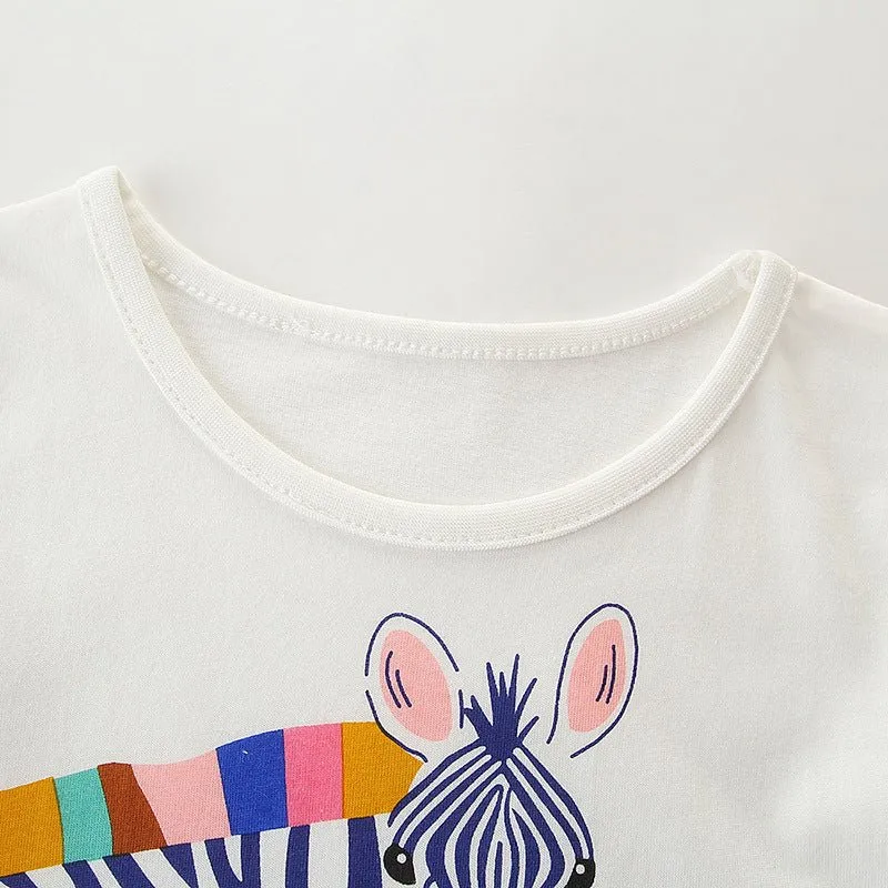 Toddler/Kid Girl's Cartoon Zebra Design Dress