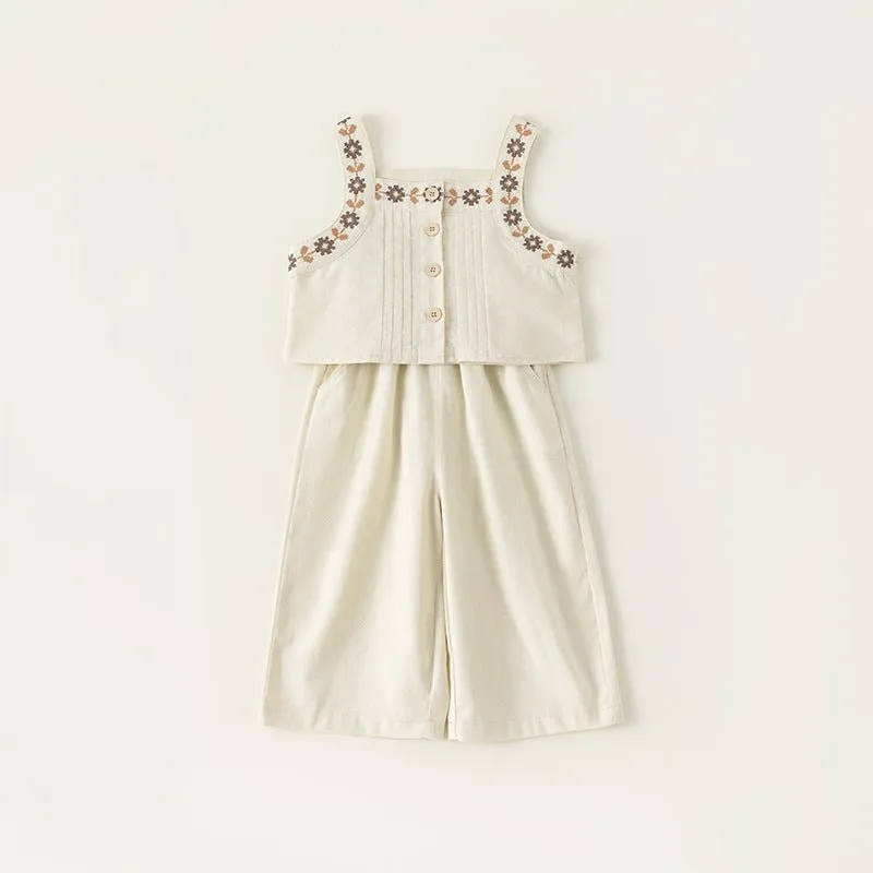 Toddler/Kid Girl's Fashion Denim Top with Pants Set