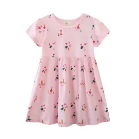 Toddler/Kid Girl's Little Princess Print Pink Dress