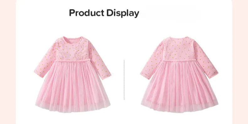 Toddler/Kid Girl's Long Sleeve Mini Hearts Print Design Dress (2 Colors)