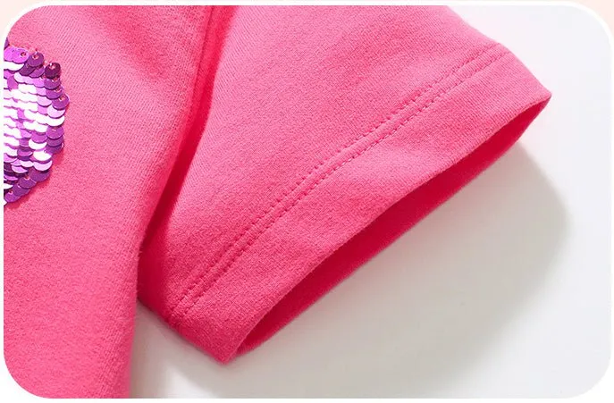 Toddler/Kid Girl's Pink Bear Design Short Sleeve Dress