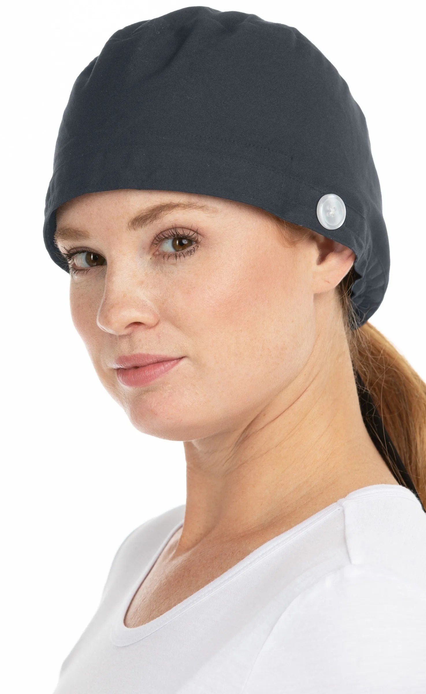 Unisex Tie Back Scrub Cap By MediChic / Black