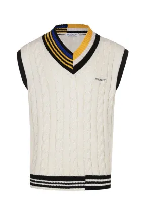 (UNISEX) V OVERNECK KNIT VEST