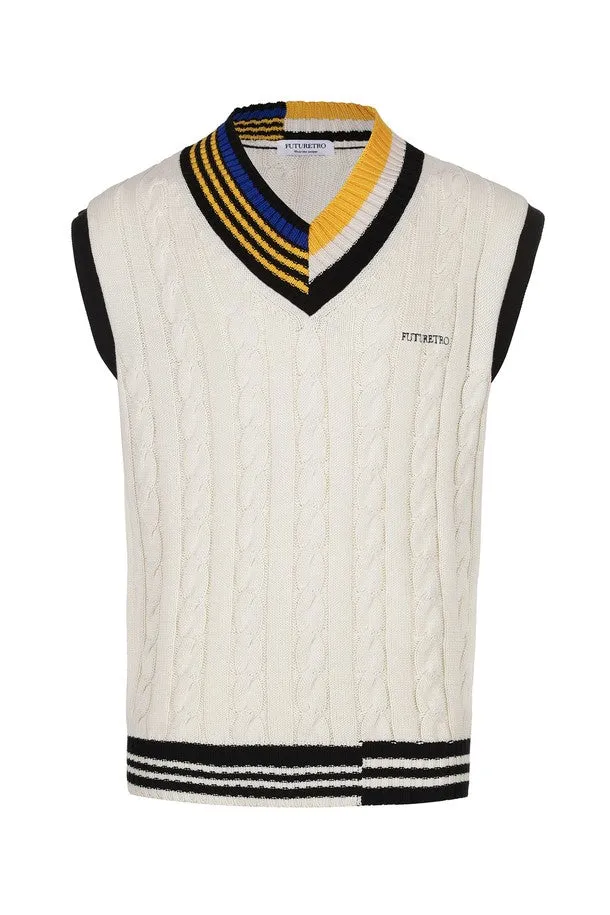 (UNISEX) V OVERNECK KNIT VEST