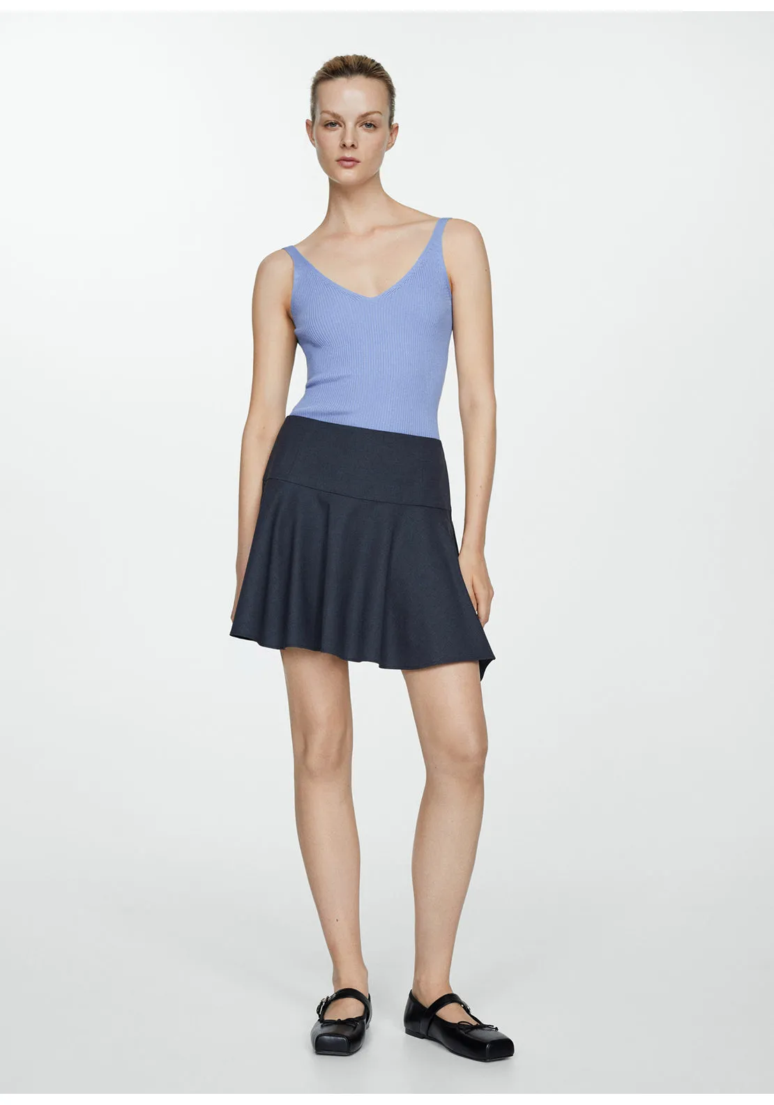 V-neck knitted top