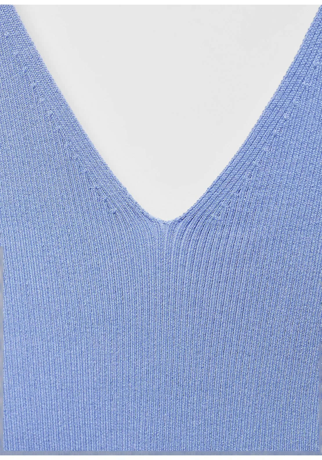 V-neck knitted top