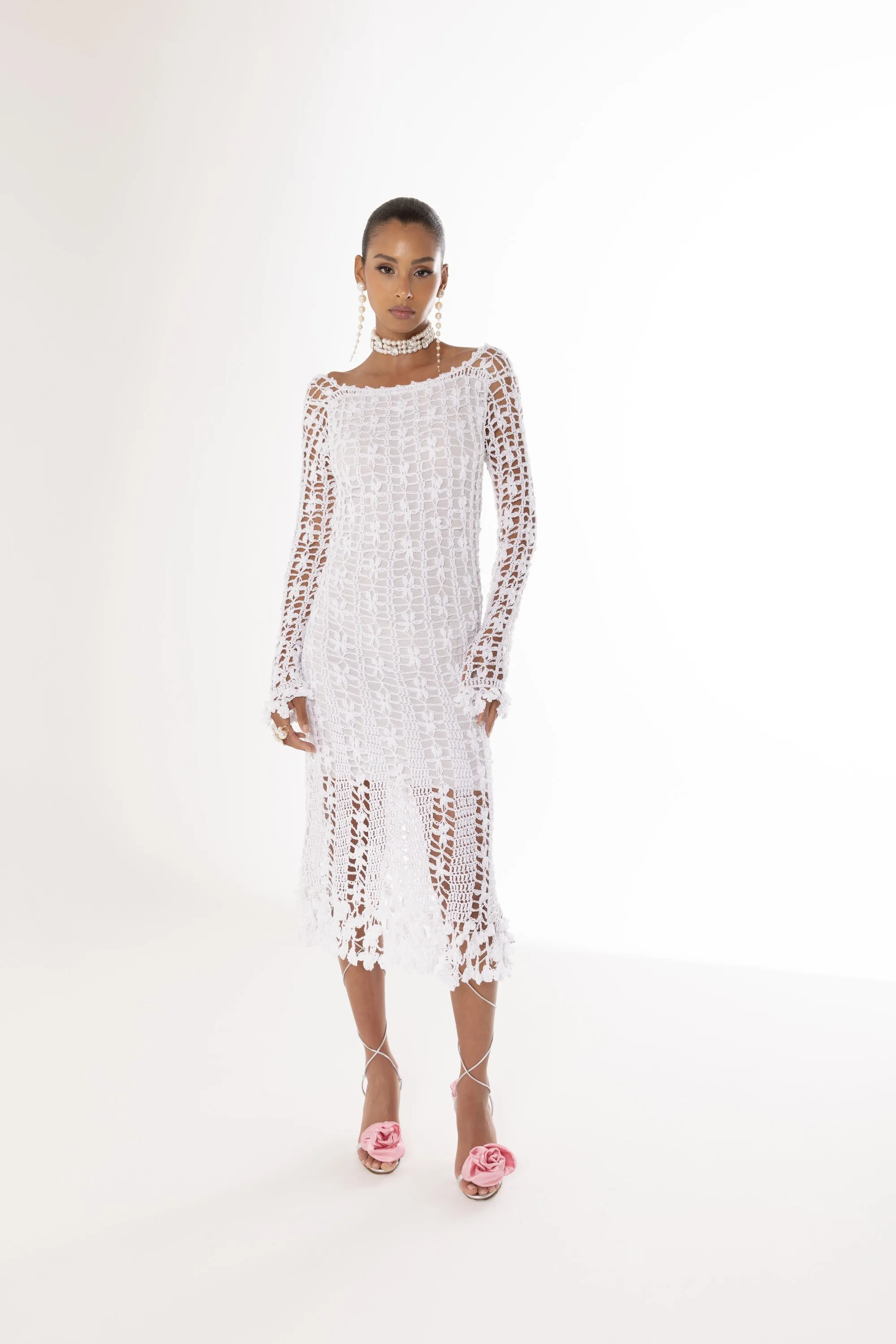 Vanilla White Midi Dress