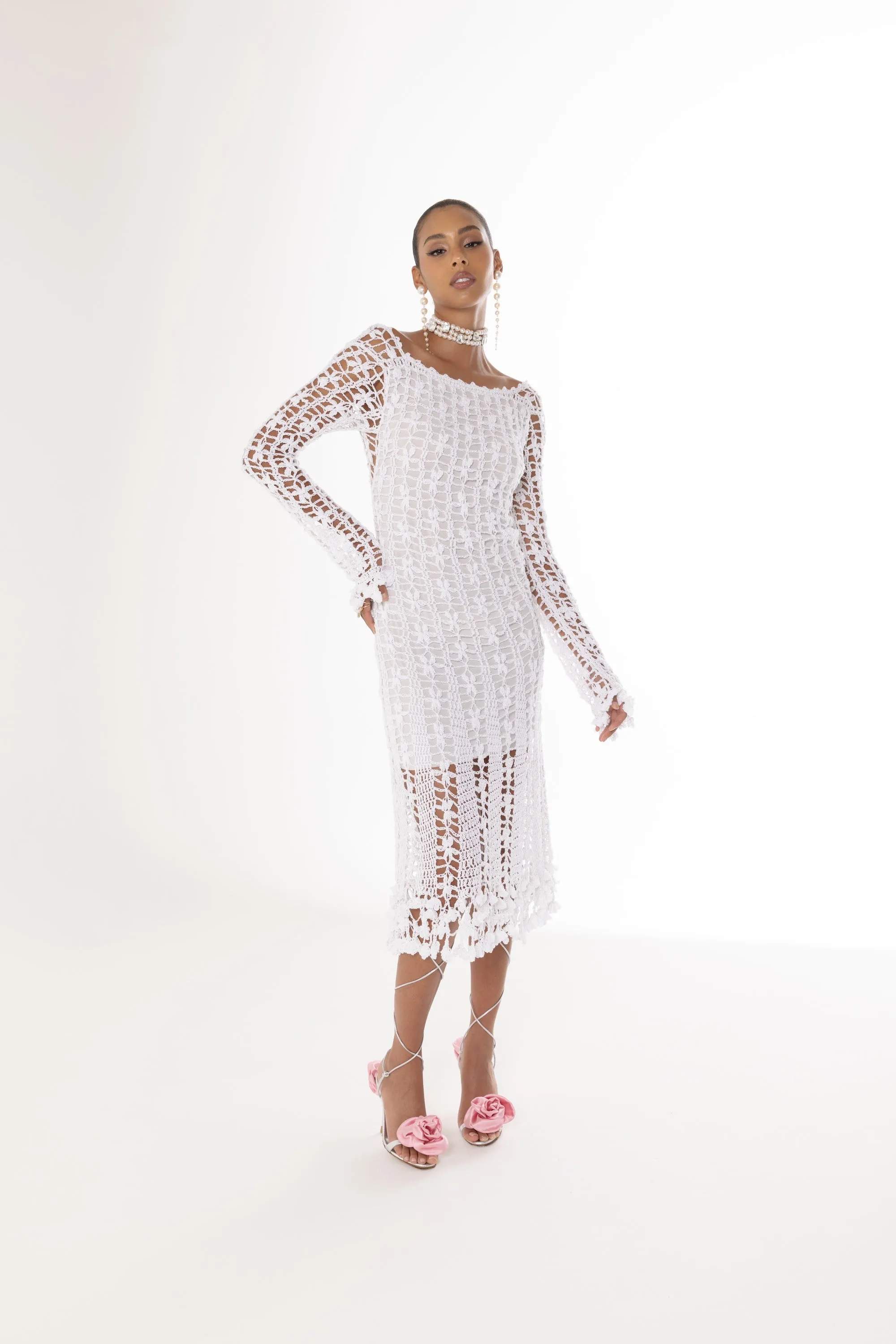 Vanilla White Midi Dress