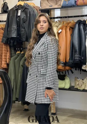 Veste longue en tweed