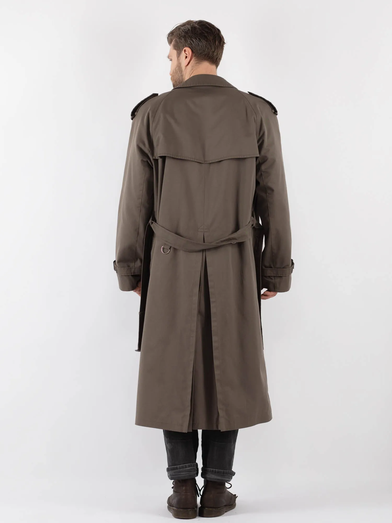 Vintage 70's Men Trench Coat in Khaki