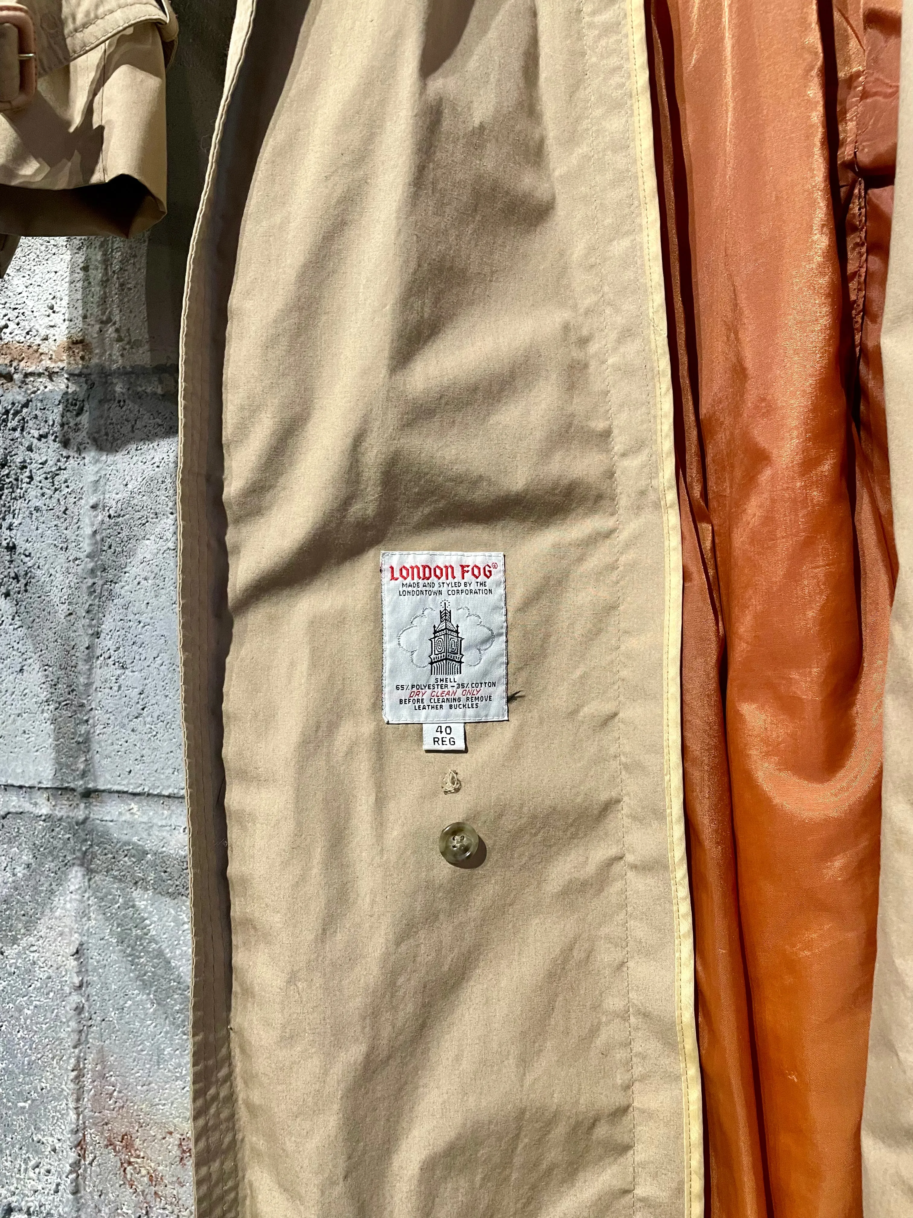 Vintage London Fog Beige Trench Coat
