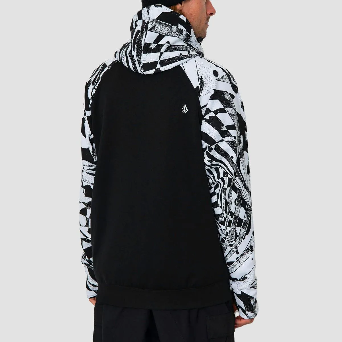 Volcom Hydro Riding Pullover Snow Hoodie Black White