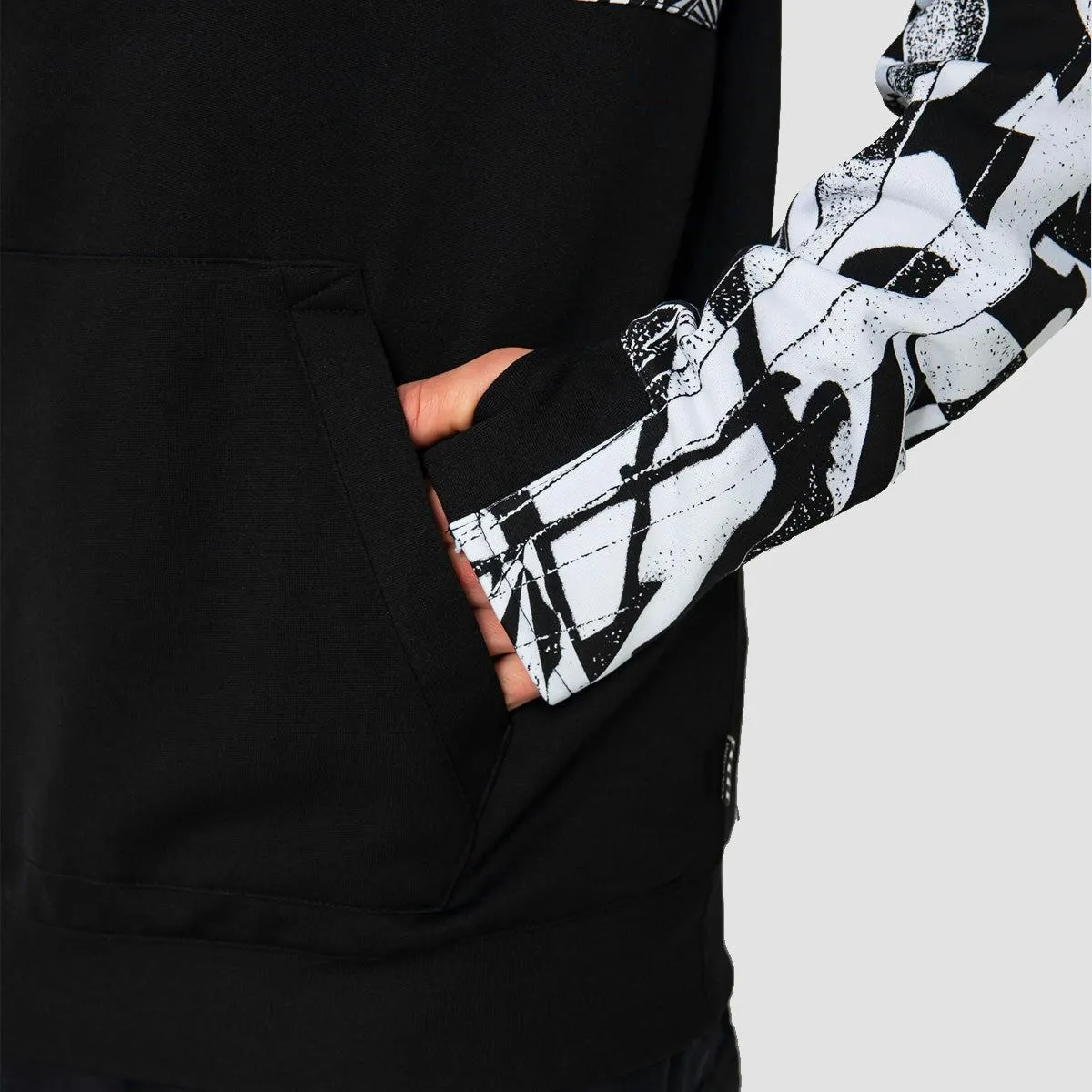 Volcom Hydro Riding Pullover Snow Hoodie Black White