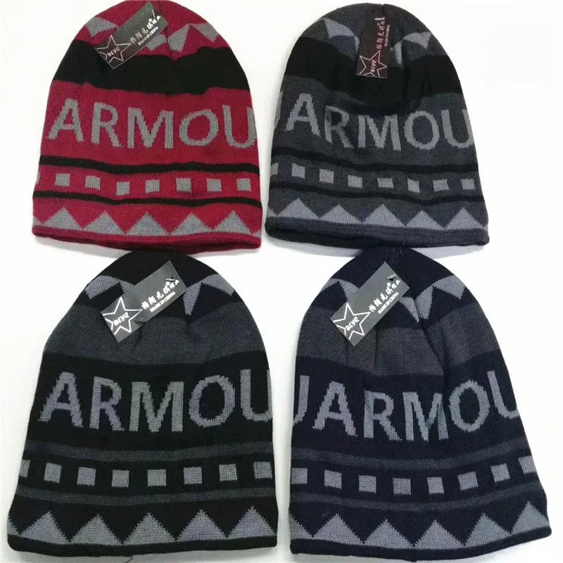 Warm Winter Knit Beanie Hats  Camouflage Woolen Cap Men Unisex