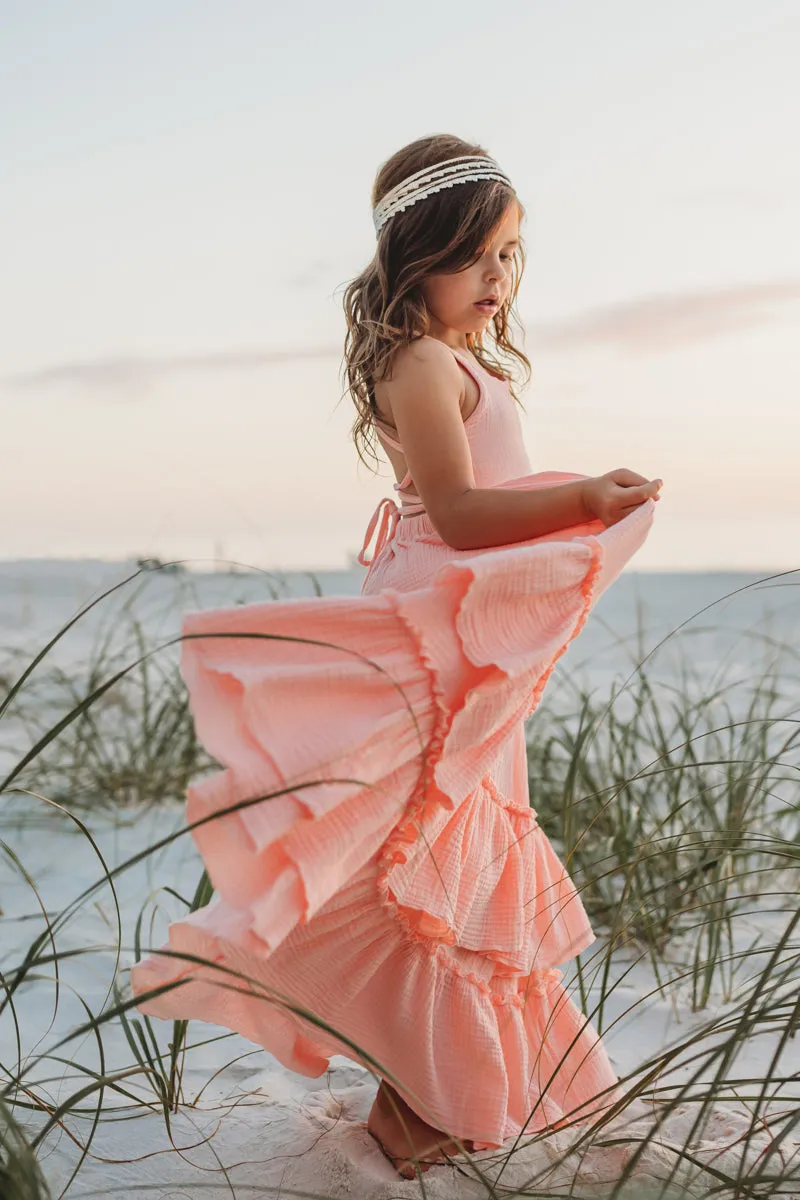 Wendy Dress (vibrant coral muslin)