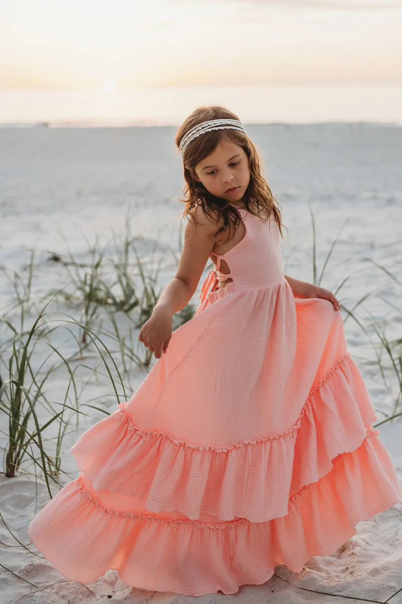 Wendy Dress (vibrant coral muslin)