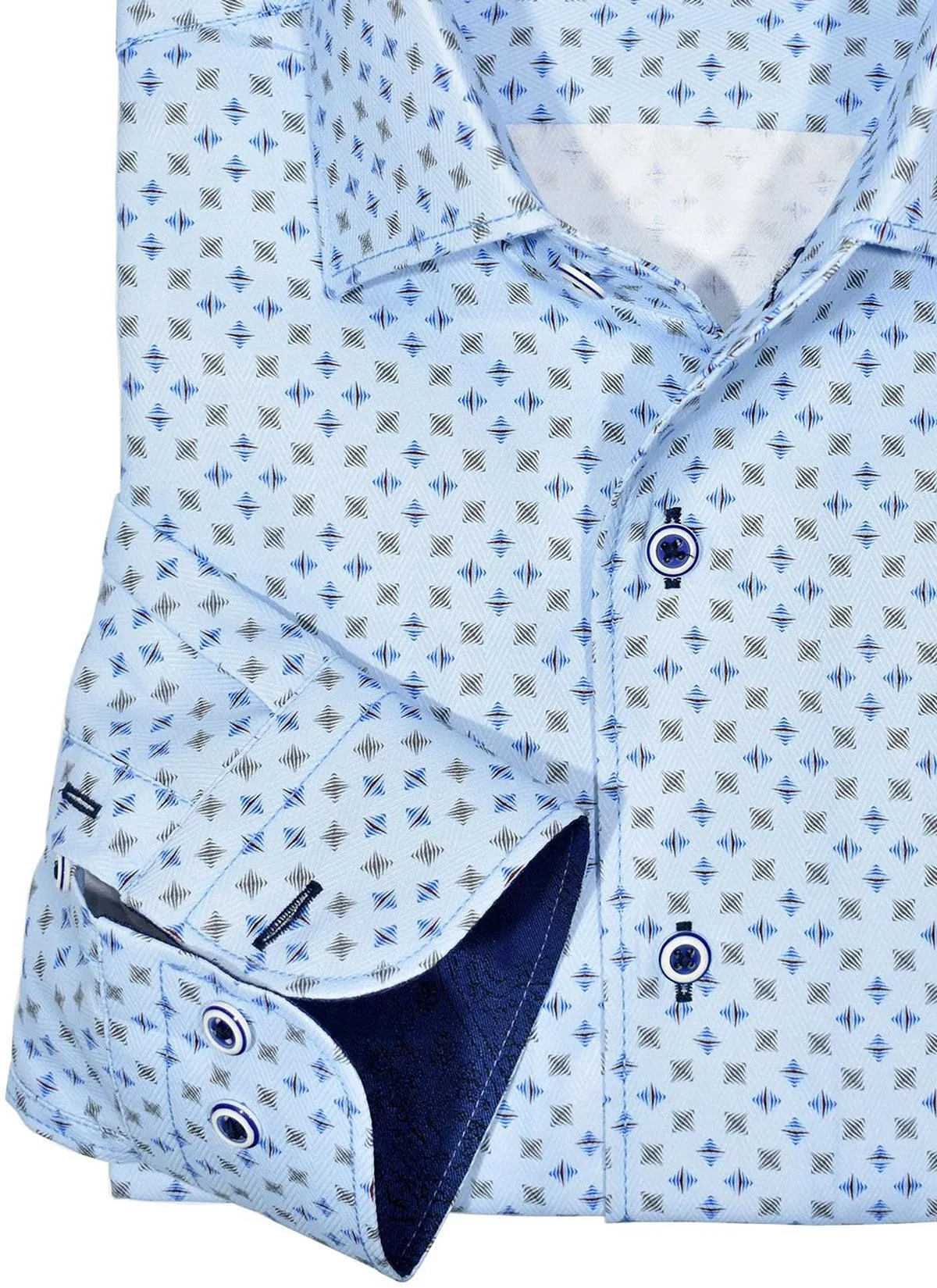 WM548R Slim Fit Sky Roll Collar