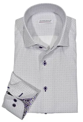 WM611R Slim Fit Lilac Diagonal Roll Collar