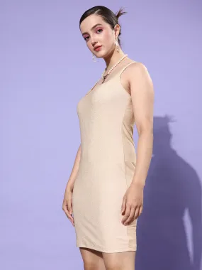 Women's Gold Bling Bodycon Dress - StyleStone