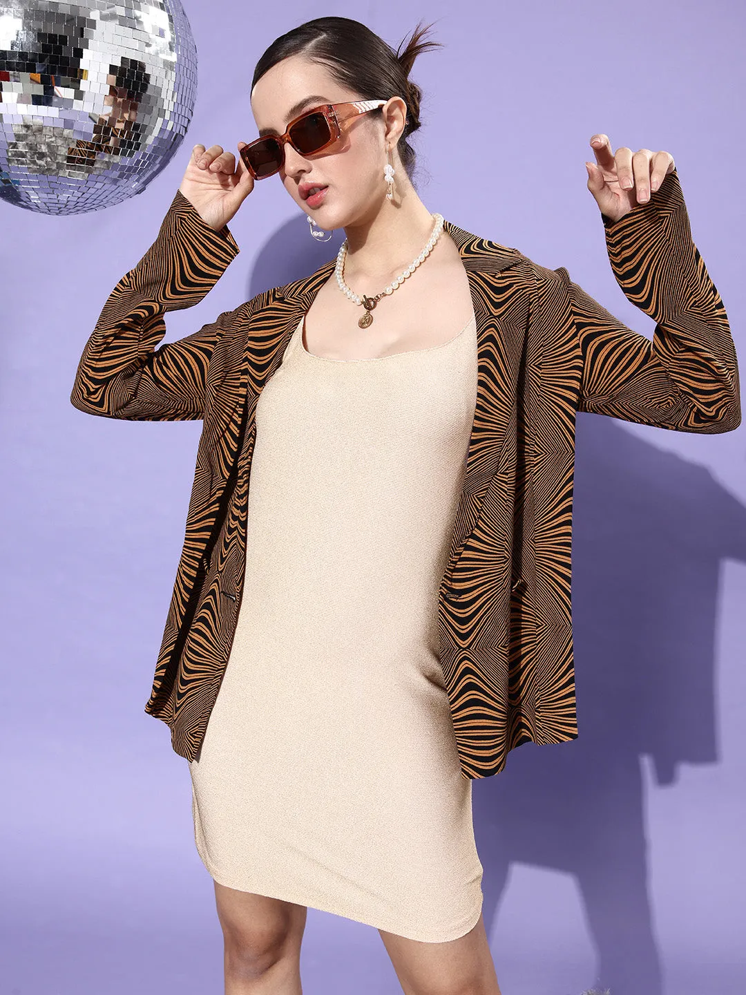 Women's Gold Bling Bodycon Dress - StyleStone