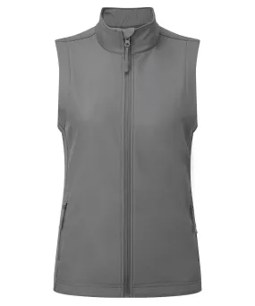 Womens Windchecker® printable and recycled gilet | Dark Grey