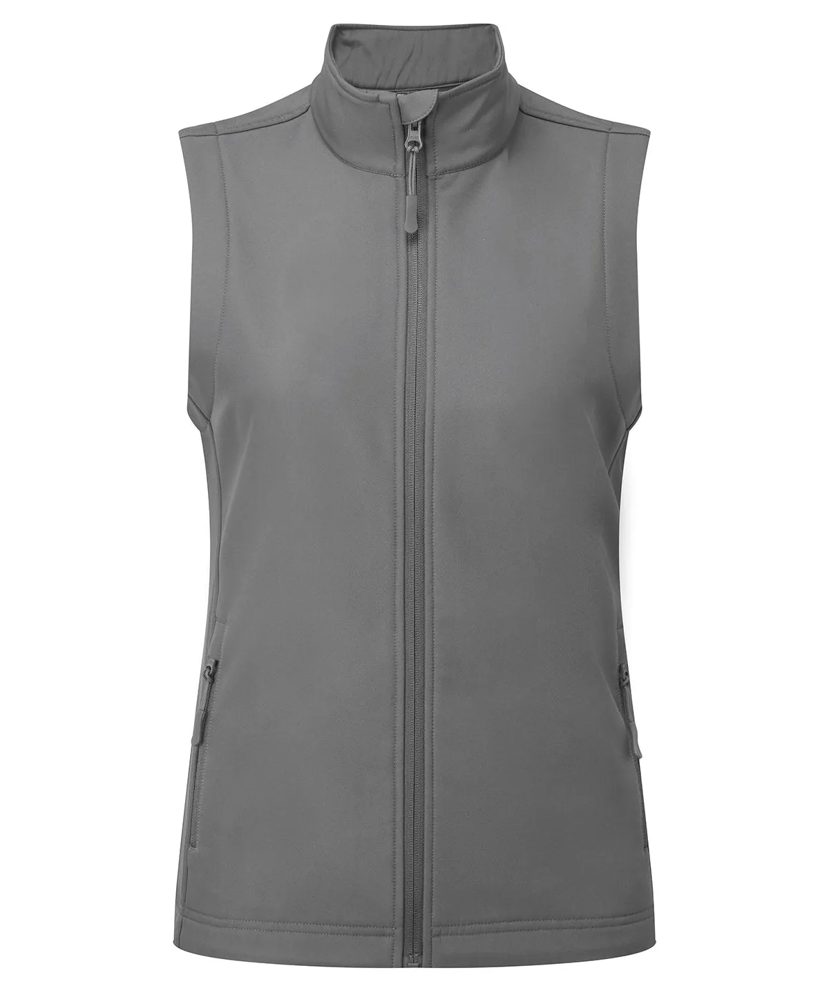 Womens Windchecker® printable and recycled gilet | Dark Grey