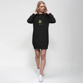 Yellow Flower Premium Adult Hoodie Dress
