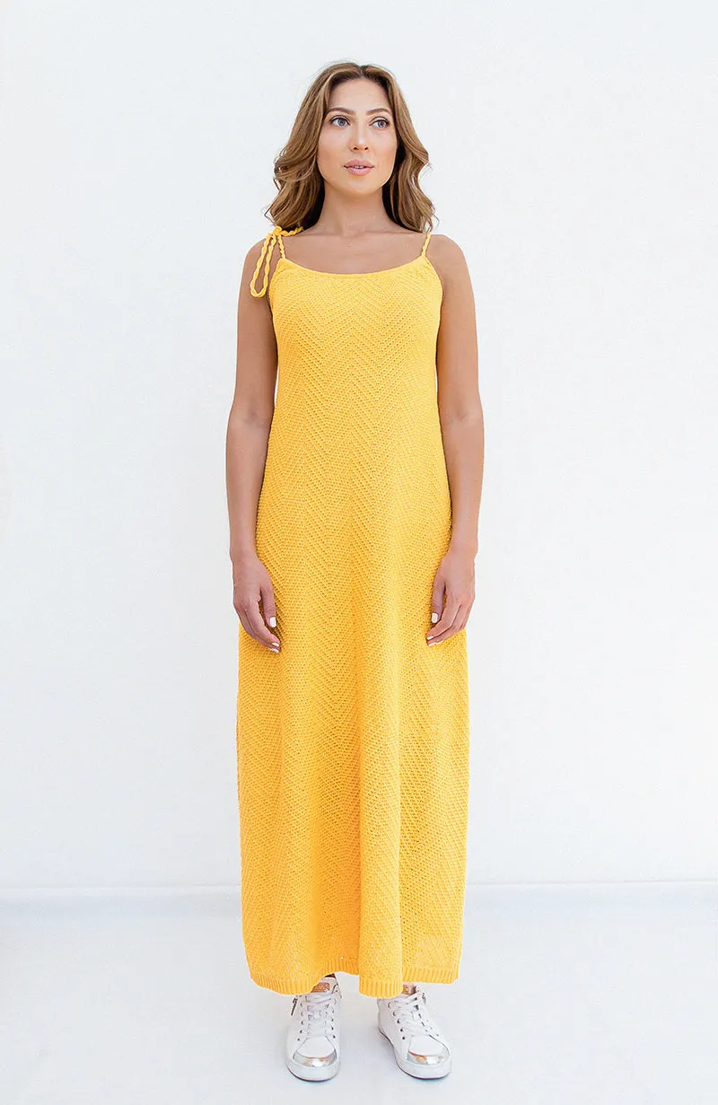Yellow Knit Dress