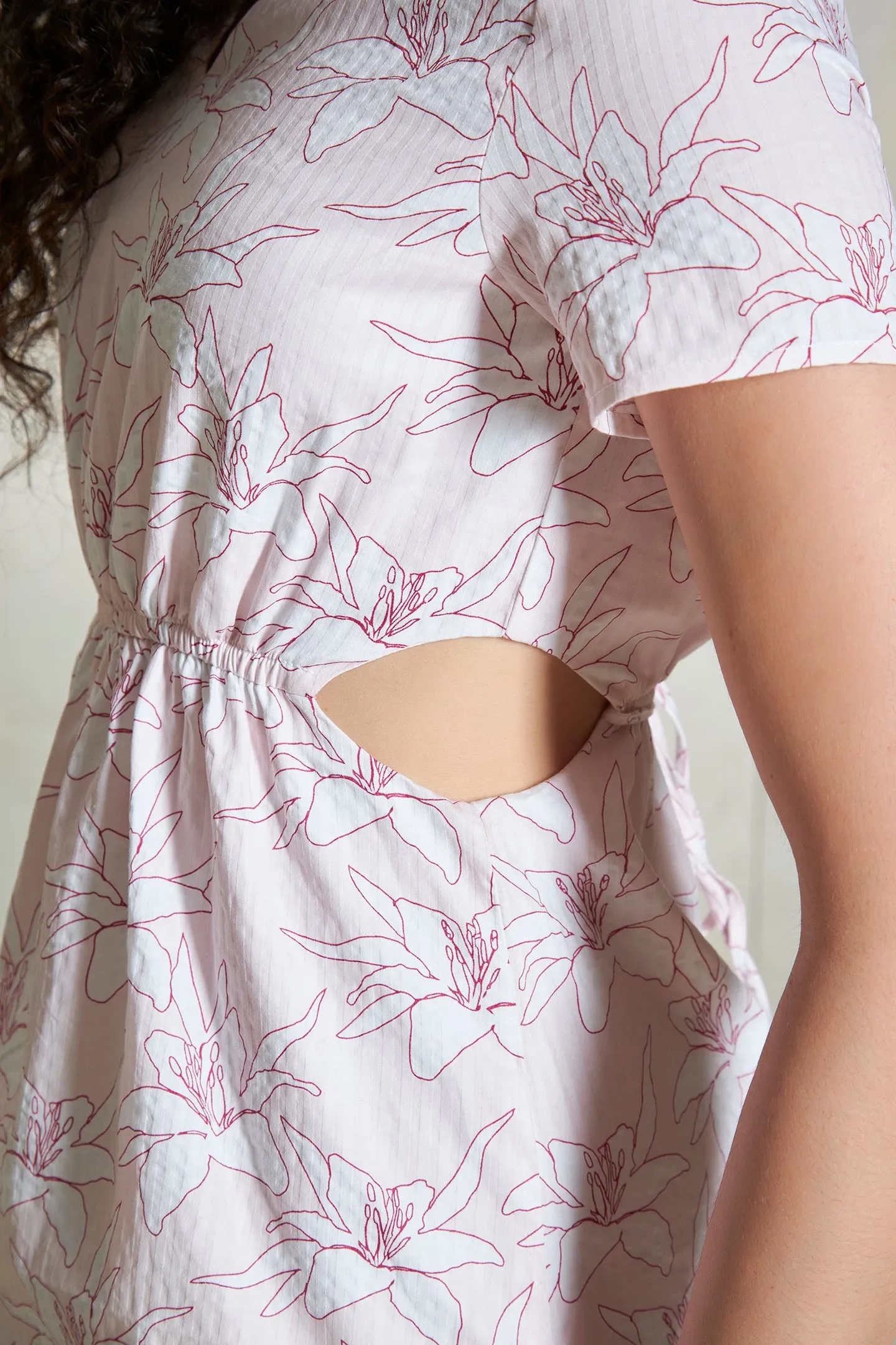 Zeline|Cut-Out Cotton Dress